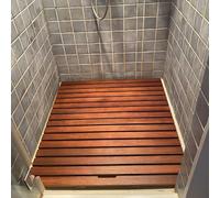 Tappetino da Bagno in Legno, Tappetino da Bagno in Legno Naturale, Tappetino Antiscivolo per Doccia e scolapiatti per WC, pedana a doghe per Vasca da Bagno, Sauna, Piscina - Dimensioni Perso