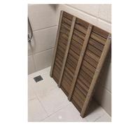 Tappetino da Bagno in Legno, Tappetino da Doccia in Teak per Pavimento del Bagno - Tappetini da Bagno in Legno Grandi e Piccoli (25x32 Pollici) - Piattaforma Antiscivolo Resistente per docci