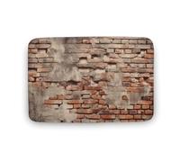Tappetino da bagno in mattoni anticato, antiscivolo, assorbente, resistente allo sporco, resistente, lavabile, per decorare la casa, 40 x 60 cm