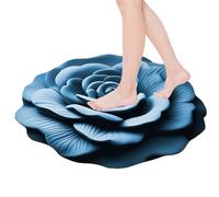 Tappetino da bagno in pietra di diatomite, tappetino in terra di diatomee, ad asciugatura rapida, antiscivolo, estetico, floreale, 40 x 40 cm, adatto ai piedi, per porta d'ingresso, WC, spa, cucina