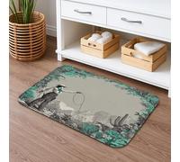 Tappetino da bagno in stile cowboy vintage, motivo lazo, stile occidentale, retro con cactus, assorbente, antiscivolo, in memory foam, lavabile, accessorio da bagno per la stagione esterna, 40,6 x 61