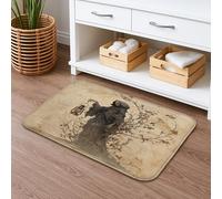 Tappetino da bagno in stile vintage, ad asciugatura rapida, con albero gotico spettrale, assorbente, antiscivolo, in flanella, lavabile, per Halloween, per bagno, WC, decorativo, 50 x 81 cm