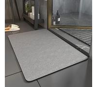 Tappetino da bagno in terra di diatomee, ad asciugatura rapida, super assorbente, antiscivolo, beige, 60 x 90 cm, perfetto per la casa e la spa, ecologico, elegante decorazione per il bagno