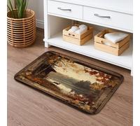Tappetino da bagno ispirato alla natura autunnale, tappetino da bagno assorbente e antiscivolo, in memory foam, lavabile, per bagno, WC, decorazione per la casa, 40,6 x 61 cm