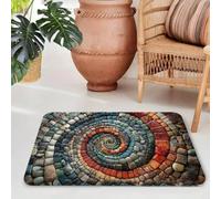 Tappetino da bagno lavabile in diatomite per pavimento del bagno, assorbe l'acqua rapidamente e si asciuga in breve tempo con supporto stabile (40 x 60 cm 6)