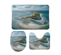 Tappetino da bagno Lighthouse on The Shore per bagno, super assorbente, antiscivolo, ad asciugatura rapida, per camera da letto, cucina, lavandino, bordo vasca, 24x16 pollici