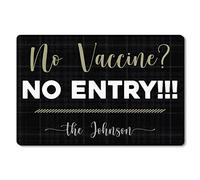 Tappetino da Bagno No Vaccine No Entry Tappeti Resistente Zerbini Moderno Zerbino da Interni per Camera Cucina Bagno 40X60 CM
