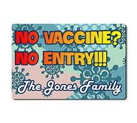 Tappetino da Bagno No Vaccine No Entry Tappeto Ingresso Resistente Sporco Tappeti Moderno Zerbino da Interni per Balcone Cucina Camera 40X60 CM
