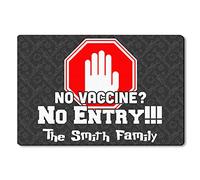 Tappetino da Bagno No Vaccine No Entry Tappeto Ingresso Resistente Sporco Zerbino da Interni Impermeabile Zerbini per Cucina Camera Balcone 40X60 CM