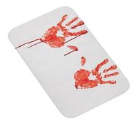 Tappetino da bagno non slip assorbenti impronte di mani sanguinanti pazzo di halloween spaventoso per bagno 23.6x15.8 in macchie di sangue tappeti lavabili inquietanti per cucina accanto al tubbath
