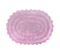 Tappetino da bagno ovale piccolo all'uncinetto DII Mauve