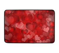 Tappetino da Bagno Red Hearts Love Pink Shine Tappeto Ingresso Resistente Tappeti Impermeabile Zerbino da Interni per Cucina Giardino Camera da Letto 40X60 CM