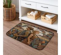Tappetino da bagno rustico con coppia di agricoltori vintage, ispirato alla natura, assorbente, antiscivolo, in memory foam, lavabile, per la decorazione della casa, 50 x 81 cm