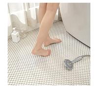 Tappetino da bagno, tappetino da bagno in PVC for pavimento del bagno 22x22 cm rettangolare tappetino da doccia antiscivolo accessori for il bagno, ideale for anziani(White,(32 pieces)22x22cm)