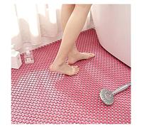 Tappetino da bagno, tappetino da bagno in PVC for pavimento del bagno 22x22 cm rettangolare tappetino da doccia antiscivolo accessori for il bagno, ideale for anziani(Red,(40 pieces)22x22cm)