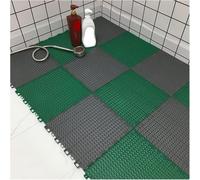 Tappetino da bagno, tappetino da pavimento in PVC for doccia, tappetini ad incastro da 14 mm, tappetino antiscivolo in PP, piastrelle quadrate for pavimenti da bagno for corridoi, balconi, piscine(Gre