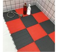 Tappetino da bagno, tappetino da pavimento in PVC for doccia, tappetini ad incastro da 14 mm, tappetino antiscivolo in PP, piastrelle quadrate for pavimenti da bagno for corridoi, balconi, piscine(Gre