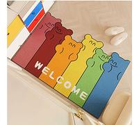 Tappetino da bagno, tappetino in PVC, zerbino Bright Rainbow Hug Welcome Mat, zerbino antiscivolo for ingresso, resistente allo sporco, for interni ed esterni, facile da pulire(Rainbow Hug 3,50*80cm)