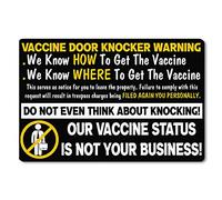 Tappetino da Bagno Vaccine Door Knocker Warning Zerbino da Interni Antiscivolo Tappeti Impermeabile Tappeto Ingresso per Bagno Ufficio Giardino 40X60 CM
