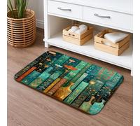 Tappetino da bagno vintage floreale ad asciugatura rapida, tappetino da doccia assorbente colorato botanico antiscivolo, in flanella primaverile, lavabile, per bagno, WC, decorativo, 40,6 x 61 cm