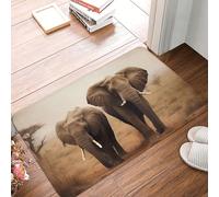 Tappetino Da Bagno Wild Animals Elephants 40X60Cm Zerbino Ingresso Antipolvere Antiscivolo Tappeto Ingresso Per Corridoio Ingresso Porte