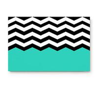 Tappetino da Bagno Zig-Zag Print Tappeti Impermeabile Tappeto Ingresso Lavabile Zerbini per Cucina Camera Balcone 40X60 CM