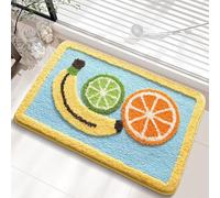 Tappetino da BagnoFrutti Gialli Non Slip Bath Mats for Bathroom,Soft Microfiber Machine Washable Rug Durable Bathmat,Super Absorbent Floor Mat for Shower