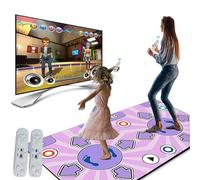 Tappetino da ballo 2 in 1 per TV e PC,Tappetino da ballo elettronico con 2 controller di gioco,Tappetino da ballo a led con luce/100 canzoni/3 modalità di gioco,Fitness, Danza (Gioco a due giocatori