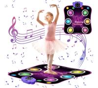 BAKAJI Tappetino da Ballo per Bambini con Funzionalità Bluetooth e 6 Frecce, Tappeto Musicale Gioco per Ragazzi e Ragazze, Giocattolo con Musica e Luci, Volume Regolabile, Idea Regalo