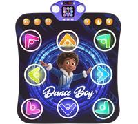 Tappetino da ballo per bambini dai 3 ai 12 anni, Bluetooth con 8 tasti luminosi, gioco di danza interattivo con 4 modalità, musica antiscivolo e integrata, regalo di Natale e compleanno per ragazzi e