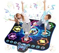 Tappetino da ballo, ricaricabile con Bluetooth, regalo per bambini | Sistema di controllo della luce fluente aggiornato con supporti, giocattoli per bambini, giochi musicali