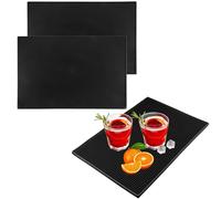 Tappetino da Bar Antiscivolo Nero in Silicone Drenante, Mis. 45x30cm -7723F