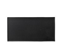 Tappetino da barbiere con presa forte, 30 x 15 cm, design quadrato piccolo, in PVC, per tagliacapelli e stazione di salone, nero, per strumenti di styling a caldo