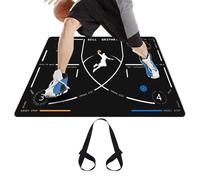 Tappetino da basket - 86 x 120 cm antiscivolo | Silent Training Drills Pad con tracolla, agilità, dribbling, esercizi di lavoro delle gambe | Indoor Outdoor Home School Club