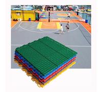 Tappetino da Basket per Esterni, Tappetino modulare componibile Fai-da-Te, Facile da Tagliare/modificare (Giallo)