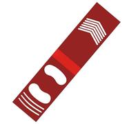 Tappetino da battuta per allenamento Antiscivolo e assorbimento degli urti Tappetino da battitore in PU da baseball rosso con impronta guida per la pratica