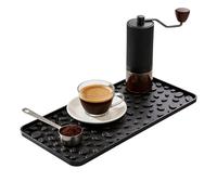 Tappetino da caffè in silicone, isolamento termico, tappetino da bancone da 40,6 x 20,3 cm, con design resistente all'acqua, vassoio scolapiatti, protezione per il tavolo, tappetini da cucina per