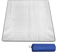 Tappetino da campeggio, tappetino da campeggio in alluminio, isolante, termico, impermeabile, pieghevole, double-face, con custodia, per esterni, campeggio, escursionismo, viaggi, picnic (200 x 150