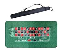 Tappetino da Casinò Professionale per Roulette da Tavolo per Texas Hold'em/Blackjack | Tappetino da Tavolo da Gioco Arrotolabile Comodo e salvaspazio per Casinò (Colore: Verde, Dim