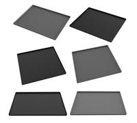 Tappetino da comodino con bordo antiscivolo e rialzato per controllo delle fuoriuscite e facile manutenzione (65 x 60 cm, nero)