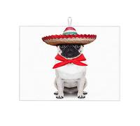 Tappetino da cucina bianco con immagine di cane messicano, decorazione da cucina, grande, 18 x 24 pollici