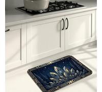 Tappetino da cucina celestiale per pavimento, cielo notturno, luna e stelle, vintage, morbido, imbottito, confortevole, lavabile, decorativo, per lavelli da cucina, lavanderia e bagno, 50 x 78 cm