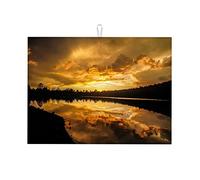 Tappetino da cucina colorato con cielo e paesaggio, resistente, piccolo, 16 x 18 pollici