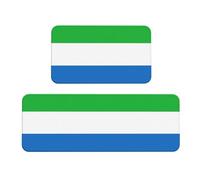 Tappetino da cucina con bandiera della Sierra Leone, 2 pezzi, tappeto in schiuma confortevole, per cucina, pavimento, casa, ufficio, antiscivolo