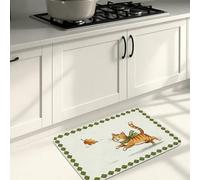 Tappetino da cucina con cani e gatti fantasiosi per pavimenti, morbido e lavabile, tappeto decorativo per lavelli da cucina, lavanderia, bagno, divertente tappetino imbottito a tema animale, 40,6 x 61