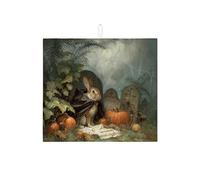 Tappetino da cucina con coniglio di Halloween, tappetino assorbente per scolapiatti spaventoso, tappeto di asciugatura vintage in microfibra per bancone da cucina, 40,6 x 45,7