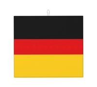 Tappetino da cucina con stampa bandiera tedesca, tappetino assorbente antiscivolo, tappetino pieghevole per bancone della cucina, casa, ufficio