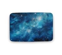 Tappetino da cucina con stampa blu cielo galassia, lavabile, tappetino da doccia, tappeto per bagno e soggiorno, 50,6 x 40,6 cm, 80,8 x 50,8 cm