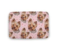Tappetino da cucina con stampa di un simpatico cane Yorkie, lavabile, tappetino da doccia, tappeto per bagno e soggiorno, 50,6 x 40,6 cm, 80,8 x 50,8 cm