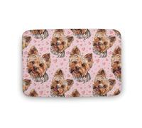 Tappetino da cucina con stampa di un simpatico cane Yorkie, lavabile, tappetino da doccia, tappeto per bagno e soggiorno, 50,6 x 40,6 cm, 80,8 x 50,8 cm